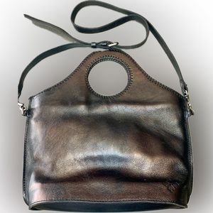 Patricia Nash Iridescent Brown two way bag EUC